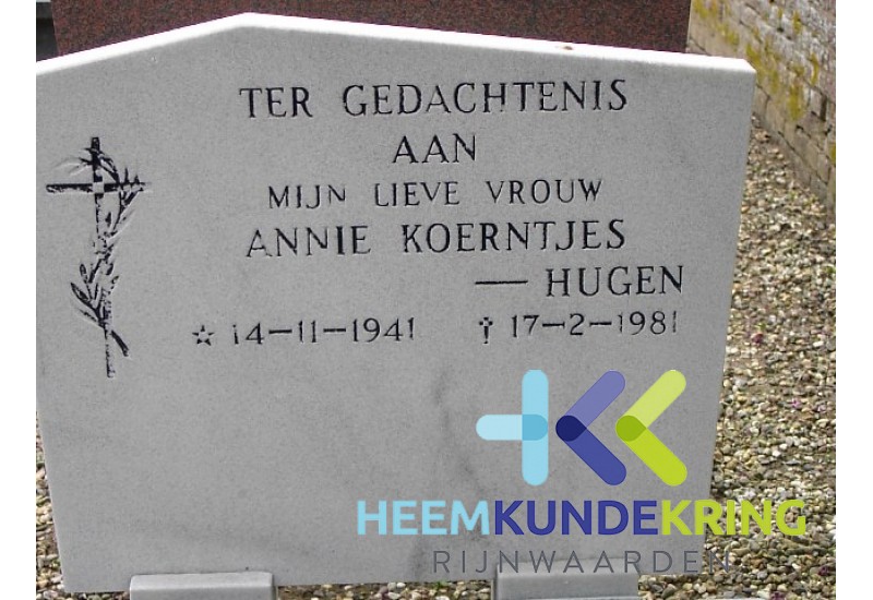 Grafstenen kerkhof Herwen Coll. HKR (71) A.Koerentjes-Hugen